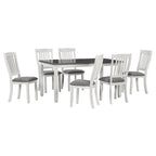 Ensembles de salle à manger rustiques 7 pièces (table et chaises) - Ensembles simples avec pieds profilés pour espaces ouverts