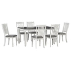 Ensembles de salle à manger rustiques 7 pièces (table et chaises) - Ensembles simples avec pieds profilés pour espaces ouverts