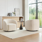SEYNAR Fauteuil pivotant à 360° en velours moderne et glamour (lot de 2)