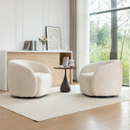 SEYNAR Fauteuil pivotant à 360° en velours moderne et glamour (lot de 2)