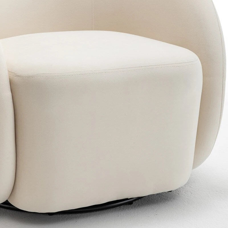 SEYNAR Fauteuil pivotant à 360° en velours moderne et glamour (lot de 2)