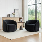 SEYNAR Fauteuil pivotant à 360° en velours moderne et glamour (lot de 2)