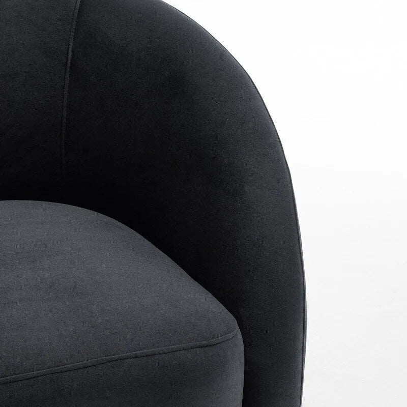 SEYNAR Fauteuil pivotant à 360° en velours moderne et glamour (lot de 2)