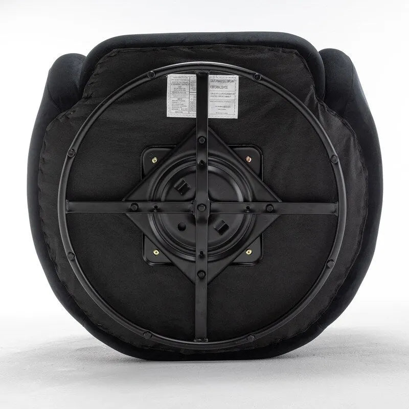 SEYNAR Fauteuil pivotant à 360° en velours moderne et glamour (lot de 2)