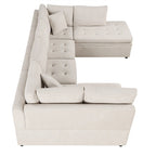 Canapé d'angle inclinable électrique, canapé sectionnel avec porte-gobelets, ports USB et prise électrique pour salon