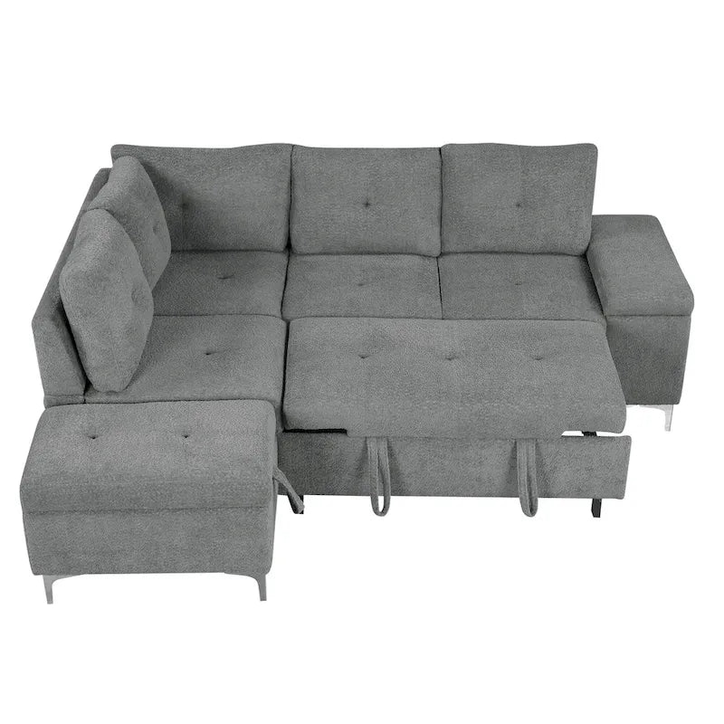 Canapé d'angle inclinable électrique, canapé sectionnel avec porte-gobelets, ports USB et prise électrique pour salon
