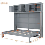 Lit escamotable Queen Size avec rangements supérieurs