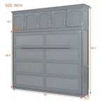 Lit escamotable Queen Size avec rangements supérieurs