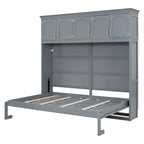 Lit escamotable Queen Size avec rangements supérieurs
