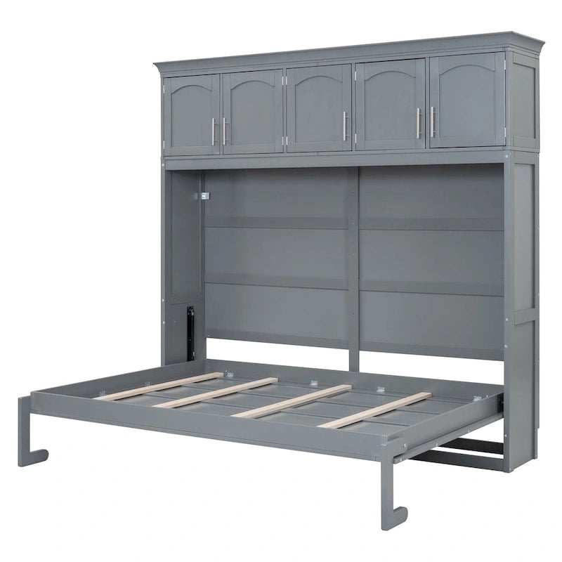 Lit escamotable Queen Size avec rangements supérieurs