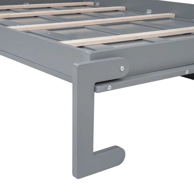Lit escamotable Queen Size avec rangements supérieurs