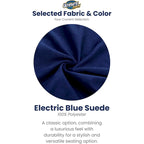 Pouf géant Ultimate Sack de 1,80 m, fauteuil d'intérieur confortable et surdimensionné, en daim bleu.