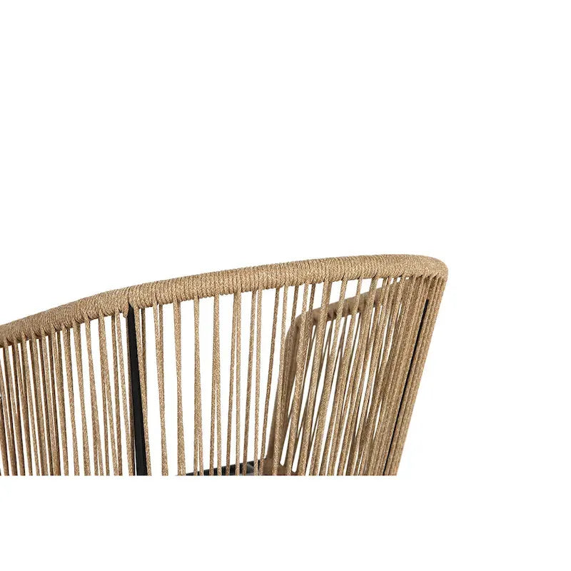 Ensemble de 4 tabourets de bar d'extérieur avec accoudoirs, chaises de bar en rotin résistant aux intempéries avec dossier pour jardin, terrasse, piscine, balcon