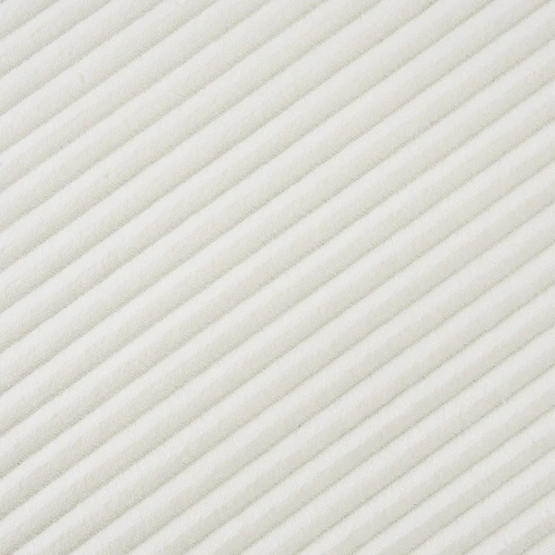 Canapé d'angle avec pouf amovible, en velours côtelé, en forme de L, à assise profonde, avec coussins lombaires et poches latérales.