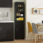 Armoire de salle de bain autoportante Costway 67 pouces (170 cm) avec rangement intégré et 5 compartiments - Voir les détails