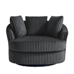 Fauteuil pivotant DREAMSIDEA 2 pièces avec accoudoirs encastrés et housse amovible