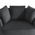Fauteuil pivotant DREAMSIDEA 2 pièces avec accoudoirs encastrés et housse amovible