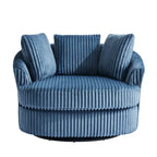 Fauteuil pivotant DREAMSIDEA 2 pièces avec accoudoirs encastrés et housse amovible