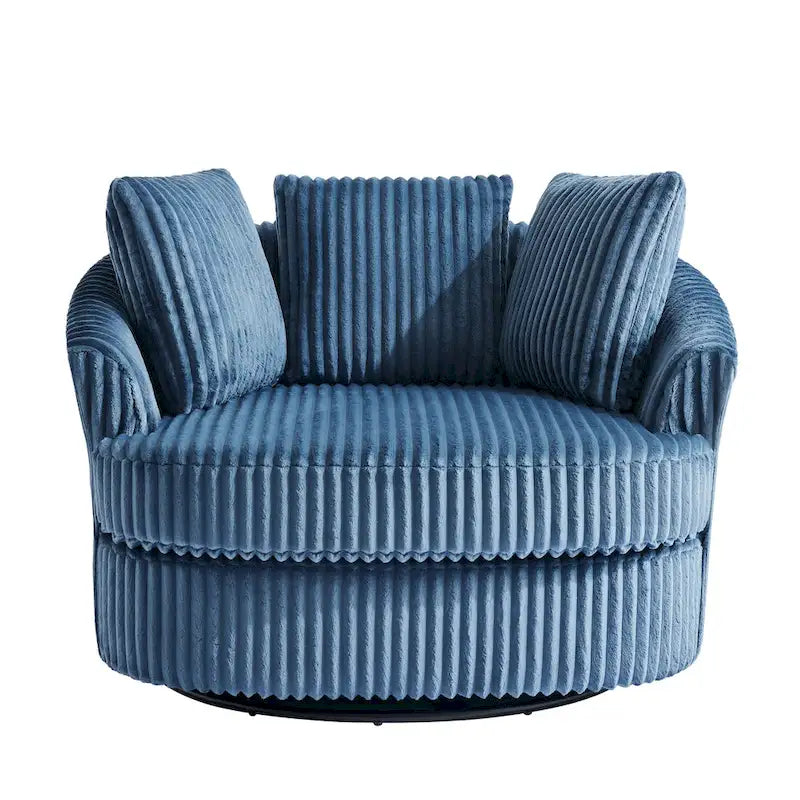 Fauteuil pivotant DREAMSIDEA 2 pièces avec accoudoirs encastrés et housse amovible