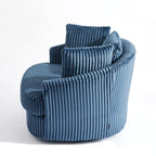 Fauteuil pivotant DREAMSIDEA 2 pièces avec accoudoirs encastrés et housse amovible