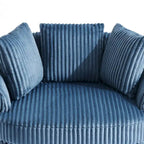 Fauteuil pivotant DREAMSIDEA 2 pièces avec accoudoirs encastrés et housse amovible