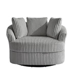 Fauteuil pivotant DREAMSIDEA 2 pièces avec accoudoirs encastrés et housse amovible