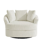 Fauteuil pivotant DREAMSIDEA 2 pièces avec accoudoirs encastrés et housse amovible