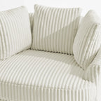 Fauteuil pivotant DREAMSIDEA 2 pièces avec accoudoirs encastrés et housse amovible
