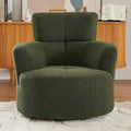 Fauteuil pivotant à 360°, fauteuil d'appoint rembourré de style tonneau