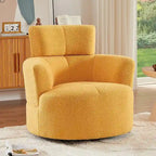 Fauteuil pivotant à 360°, fauteuil d'appoint rembourré de style tonneau