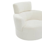 Fauteuil pivotant à 360°, fauteuil d'appoint rembourré de style tonneau