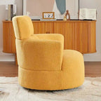 Fauteuil pivotant à 360°, fauteuil d'appoint rembourré de style tonneau