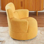 Fauteuil pivotant à 360°, fauteuil d'appoint rembourré de style tonneau