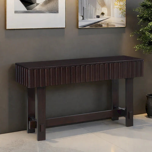Tables d'appoint en pin de 52 pouces, sans poignées, avec rangement intégré pour téléviseur de salon