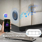 Canapé d'angle intelligent Chenille 96 avec haut-parleur Bluetooth, tablette rabattable et chargeur USB et canapé 3 places Cloud