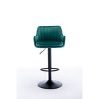 Ensemble de 2 tabourets de bar pivotants sans accoudoirs avec repose-pieds et réglables en hauteur, pour îlot de cuisine avec dossier.