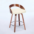 Ensemble de 2 tabourets de bar à hauteur de comptoir, chaises de salle à manger avec assise rembourrée, tabouret de cuisine avec repose-pieds et dossier bas