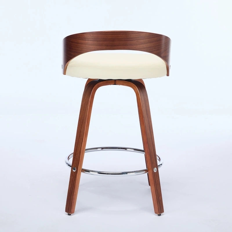 Ensemble de 2 tabourets de bar à hauteur de comptoir, chaises de salle à manger avec assise rembourrée, tabouret de cuisine avec repose-pieds et dossier bas