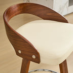 Ensemble de 2 tabourets de bar à hauteur de comptoir, chaises de salle à manger avec assise rembourrée, tabouret de cuisine avec repose-pieds et dossier bas