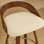 Ensemble de 2 tabourets de bar à hauteur de comptoir, chaises de salle à manger avec assise rembourrée, tabouret de cuisine avec repose-pieds et dossier bas