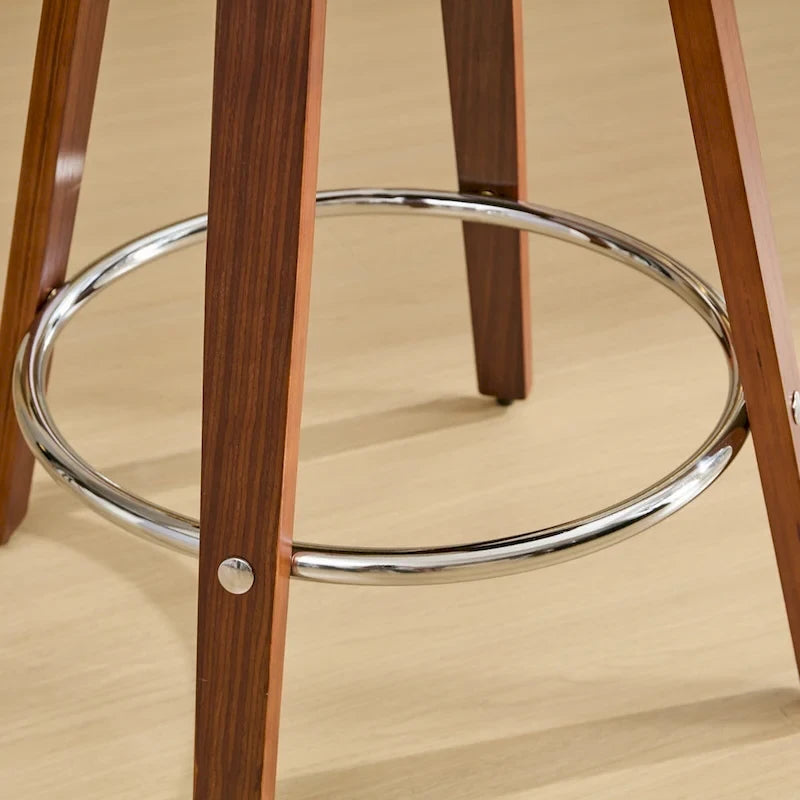Ensemble de 2 tabourets de bar à hauteur de comptoir, chaises de salle à manger avec assise rembourrée, tabouret de cuisine avec repose-pieds et dossier bas