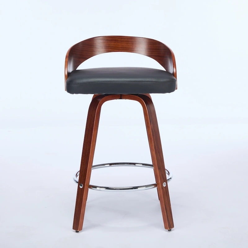 Ensemble de 2 tabourets de bar à hauteur de comptoir, chaises de salle à manger avec assise rembourrée, tabouret de cuisine avec repose-pieds et dossier bas