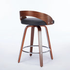 Ensemble de 2 tabourets de bar à hauteur de comptoir, chaises de salle à manger avec assise rembourrée, tabouret de cuisine avec repose-pieds et dossier bas
