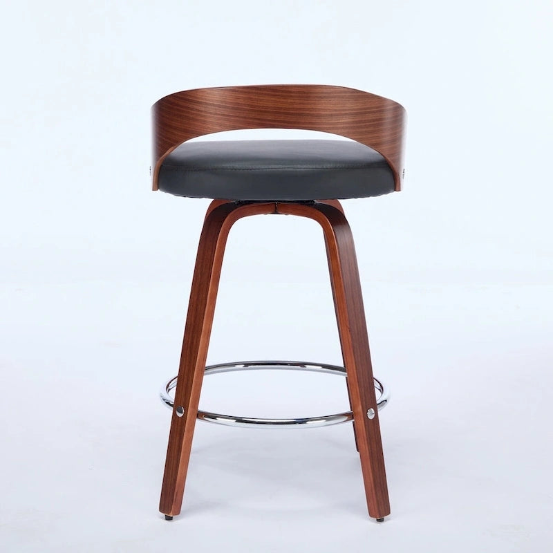 Ensemble de 2 tabourets de bar à hauteur de comptoir, chaises de salle à manger avec assise rembourrée, tabouret de cuisine avec repose-pieds et dossier bas