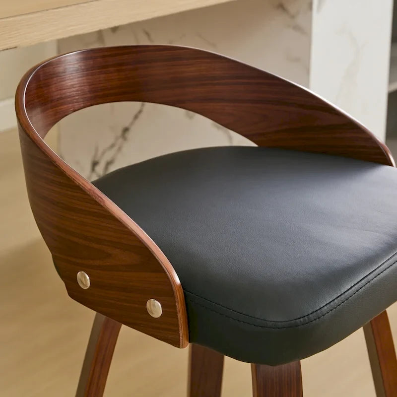 Ensemble de 2 tabourets de bar à hauteur de comptoir, chaises de salle à manger avec assise rembourrée, tabouret de cuisine avec repose-pieds et dossier bas