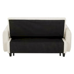 Canapé-lit gigogne Roomfitters 2 places convertible avec coussins décoratifs et ports USB, canapé-lit moderne, beige