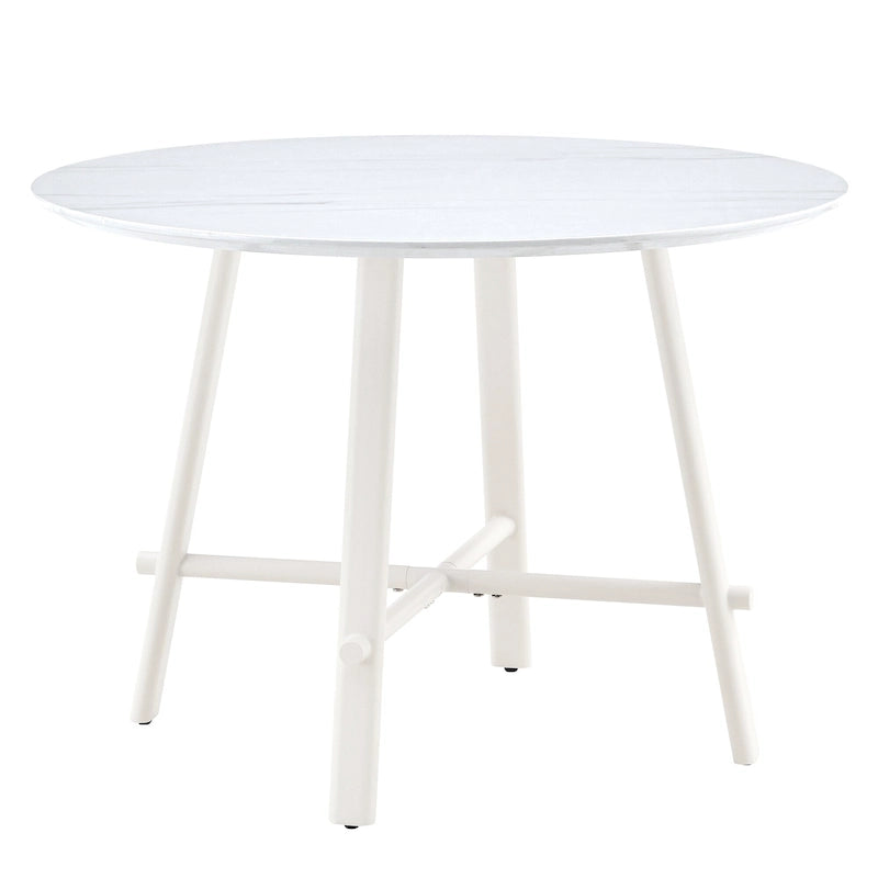 Table de salle à manger ronde moderne et minimaliste de 42 pouces