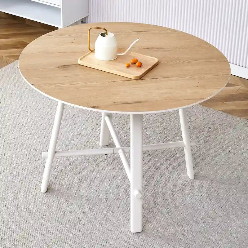 Table de salle à manger ronde moderne et minimaliste de 42 pouces