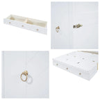 Lit escamotable en bois Queen Size avec module de port USB et tiroir