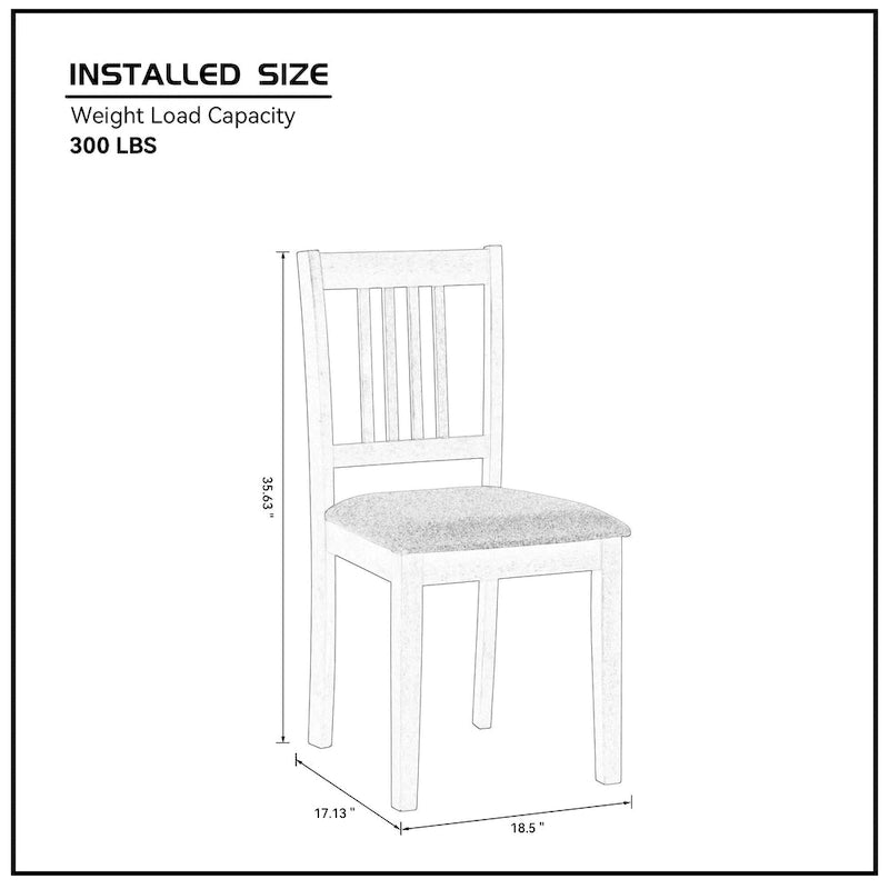 Ensemble table et chaises pour coin repas dans la cuisine : table carrée en bois avec 4 chaises rembourrées.